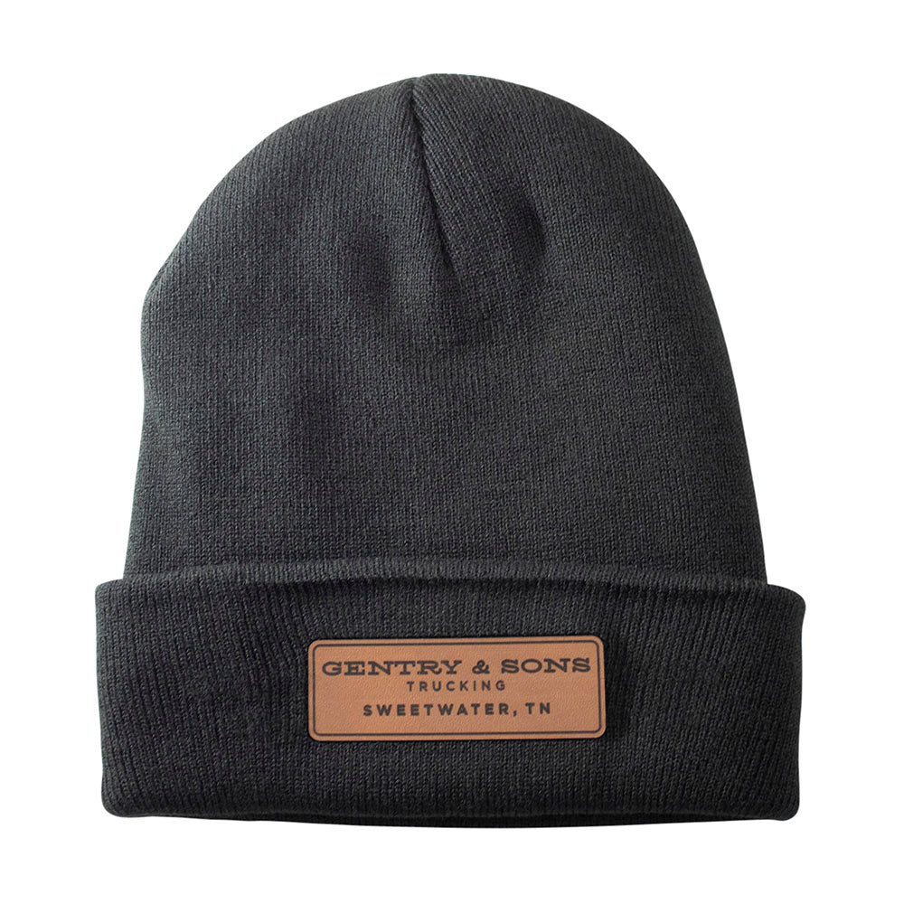 Gentry and Sons Leather Patch Hat - Black