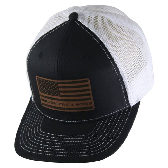 Gentry and Sons Leather Flag Patch Hat