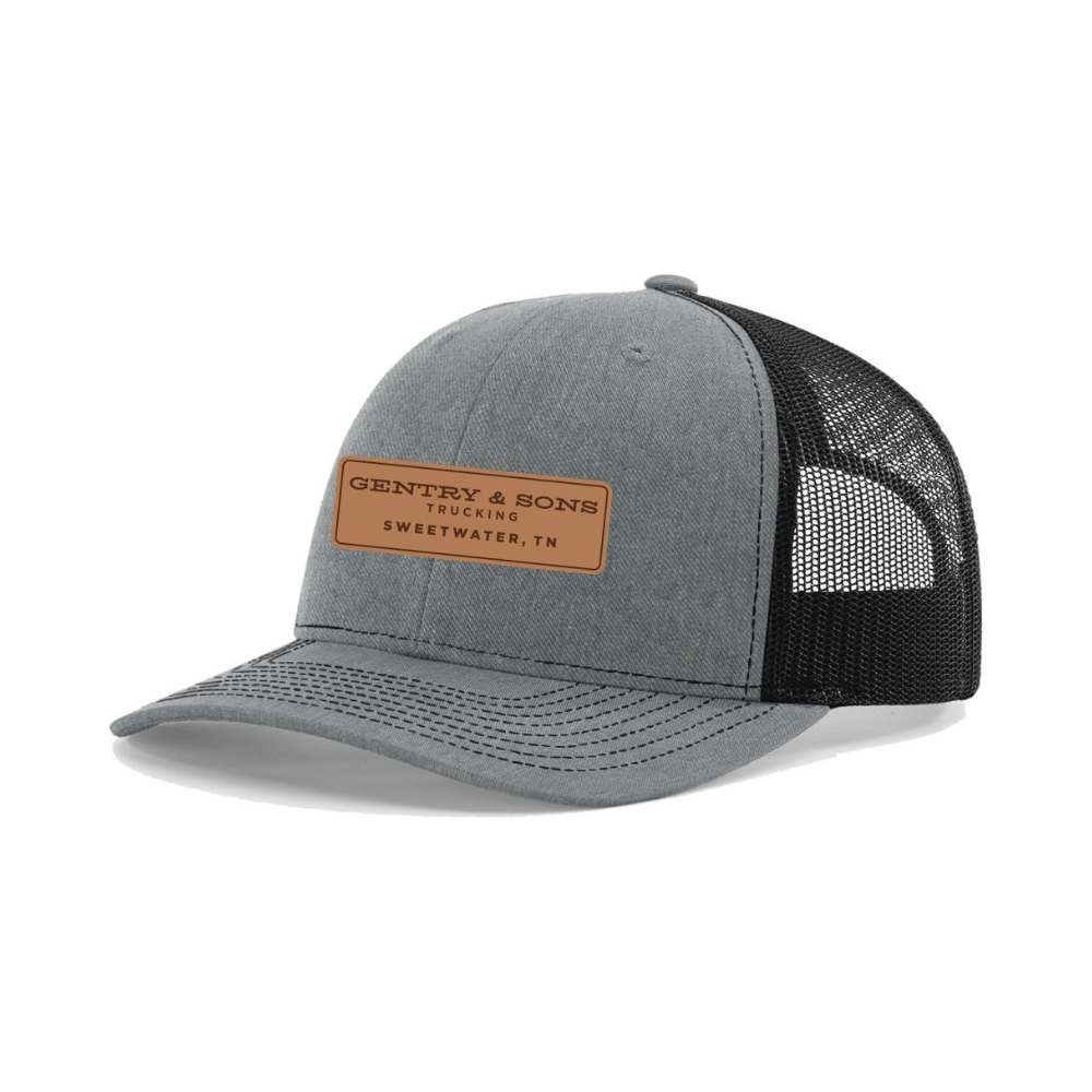 Gentry and Sons Leather Patch Trucker Cap